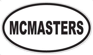 MCMASTERS - Oval Sticker