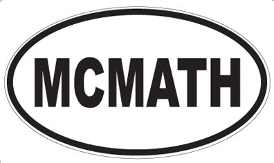 MCMATH - Oval Magnet