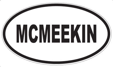 MCMEEKIN - Oval Magnet