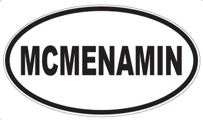 MCMENAMIN - Oval Magnet