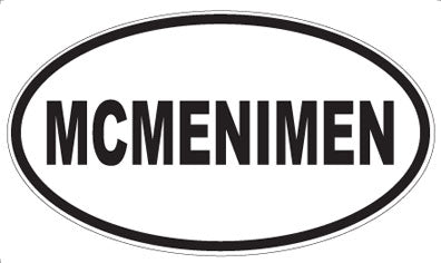 MCMENIMEN - Oval Sticker