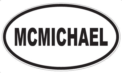 MCMICHAEL - Oval Sticker