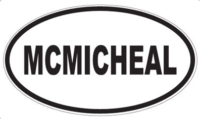 MCMICHEAL - Oval Sticker