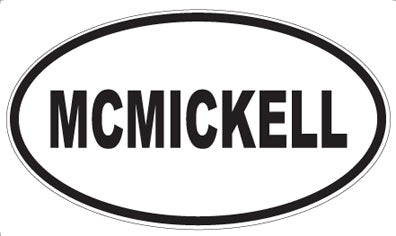 MCMICKELL - Oval Sticker