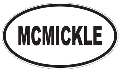 MCMICKLE - Oval Sticker