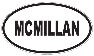 MCMILLAN - Oval Magnet