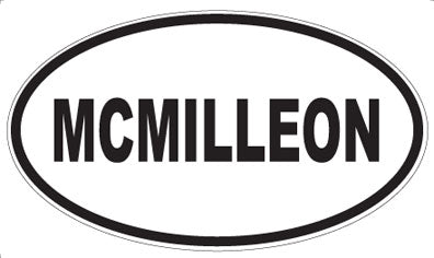 MCMILLEON - Oval Sticker