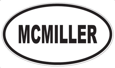 MCMILLER - Oval Magnet