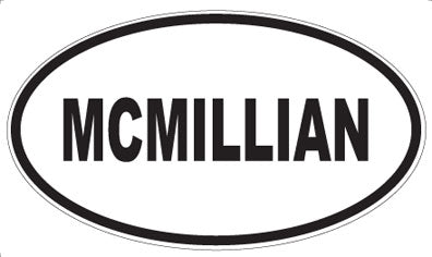 MCMILLIAN - Oval Sticker