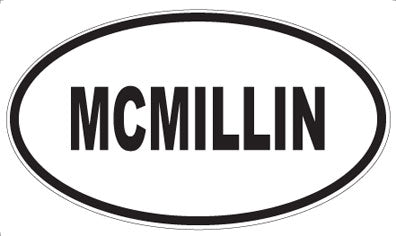 MCMILLIN - Oval Sticker
