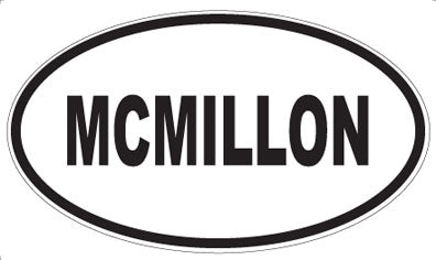 MCMILLON - Oval Sticker