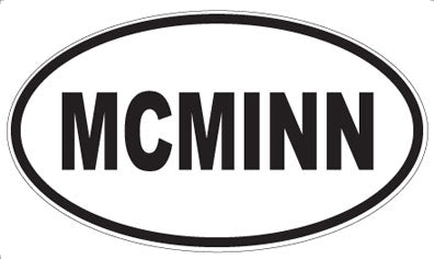 MCMINN - Oval Sticker