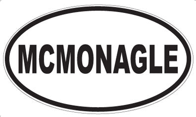 MCMONAGLE - Oval Sticker