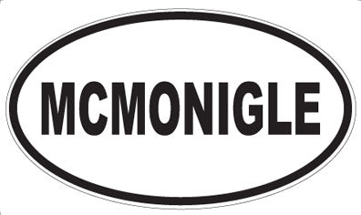 MCMONIGLE - Oval Magnet