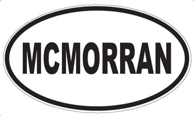 MCMORRAN - Oval Magnet