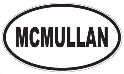 MCMULLAN - Oval Sticker