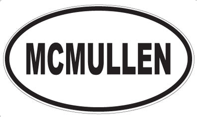 MCMULLEN - Oval Magnet