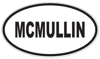 MCMULLIN - Oval Sticker