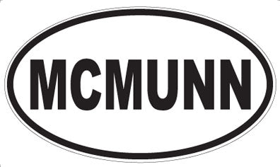 MCMUNN - Oval Sticker