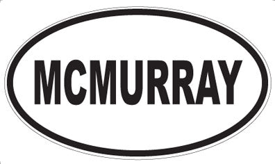 MCMURRAY - Oval Magnet