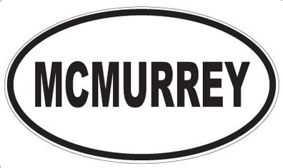 MCMURREY - Oval Sticker