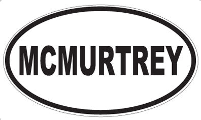 MCMURTREY - Oval Magnet