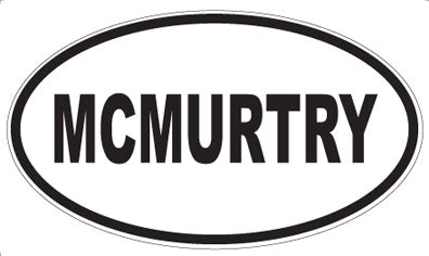 MCMURTRY - Oval Magnet