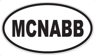 MCNABB - Oval Sticker