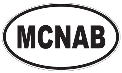 MCNAB - Oval Magnet