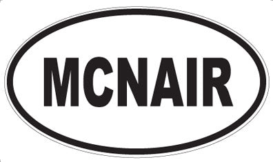 MCNAIR - Oval Sticker