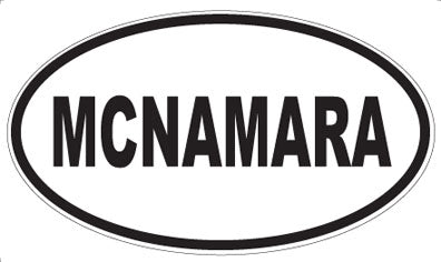 MCNAMARA - Oval Sticker