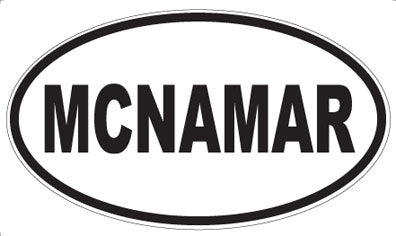 MCNAMAR - Oval Magnet