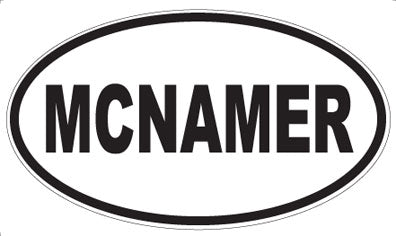 MCNAMER - Oval Sticker