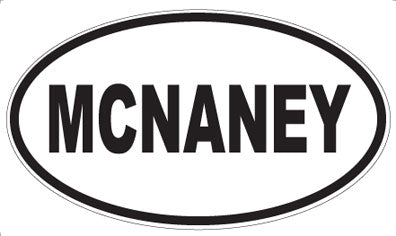 MCNANEY - Oval Magnet