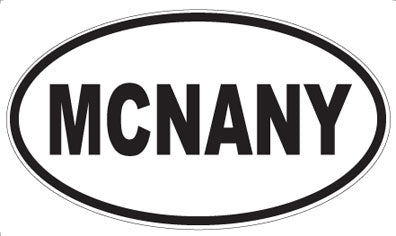 MCNANY - Oval Sticker