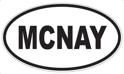 MCNAY - Oval Sticker