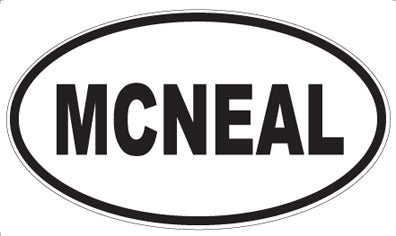 MCNEAL - Oval Sticker