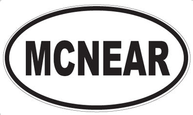 MCNEAR - Oval Sticker