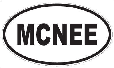 MCNEE - Oval Sticker
