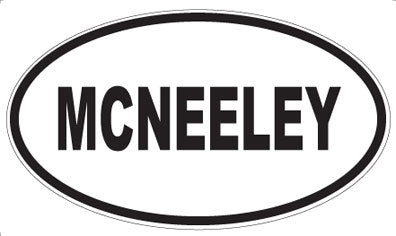 MCNEELEY - Oval Sticker