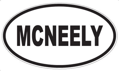 MCNEELY - Oval Sticker