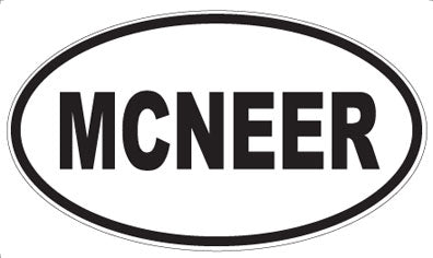 MCNEER - Oval Magnet