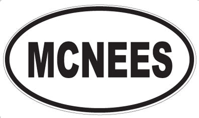 MCNEES - Oval Magnet