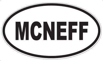 MCNEFF - Oval Sticker
