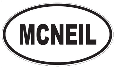 MCNEIL - Oval Sticker
