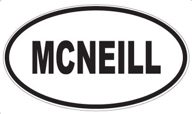 MCNEILL - Oval Magnet