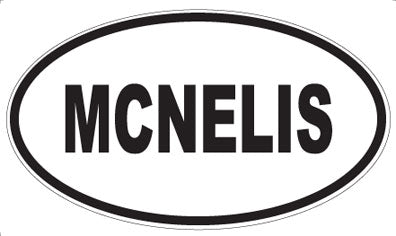 MCNELIS - Oval Sticker
