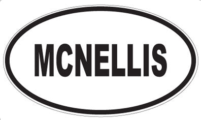MCNELLIS - Oval Sticker