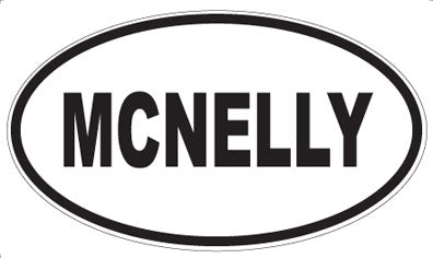MCNELLY - Oval Sticker