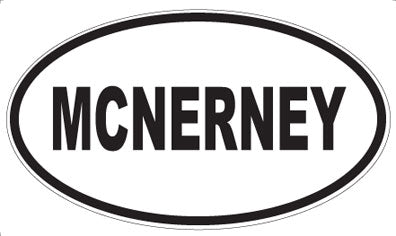 MCNERNEY - Oval Sticker